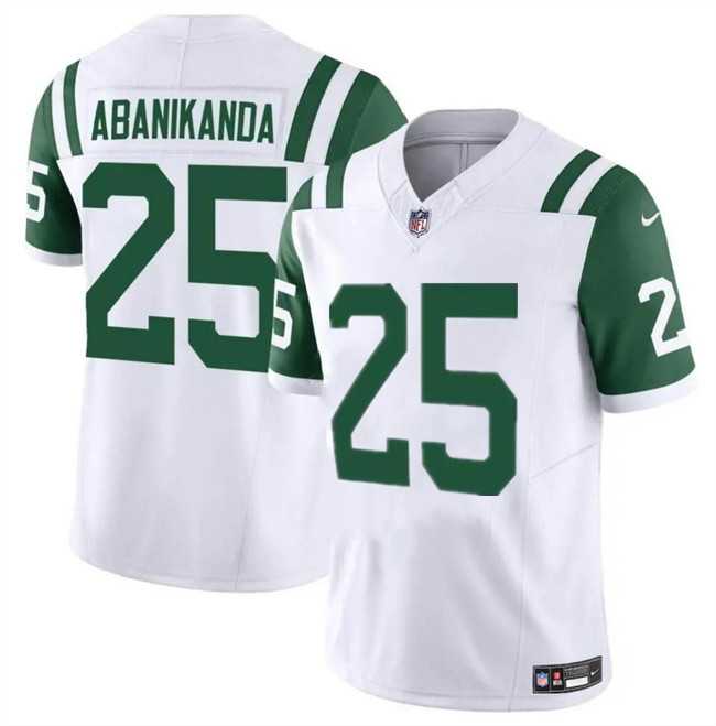 Men & Women & Youth New York Jets #25 Israel Abanikanda White Classic Alternate Vapor F.U.S.E. Limited Football Stitched Jersey